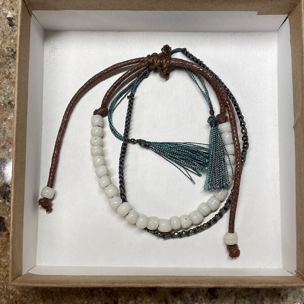 Woven and Beaded bracelets